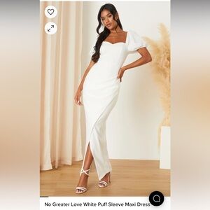 No Greater Love Puffy Sleeve Maxi Dress